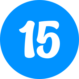 Number 15 icon