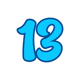 Number 13 icon