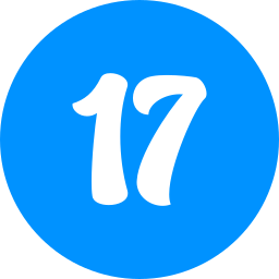 numero 17 icona