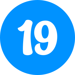 Number 19 icon