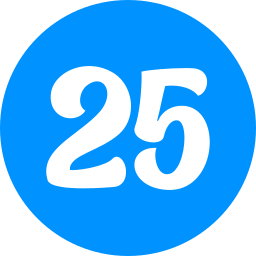 Number 25 icon