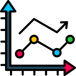 grafico a linee icona