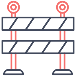 barriera stradale icona