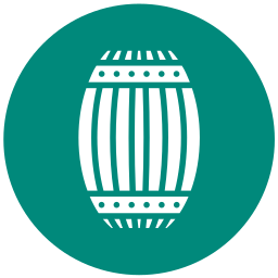 Wooden barrel icon