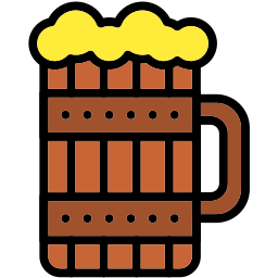 Wooden mug icon