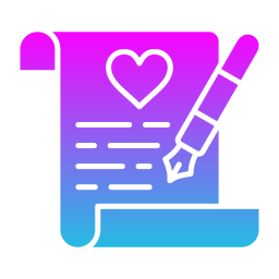 Wedding contract icon