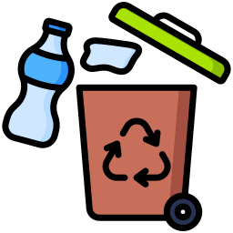 Plastic bin icon