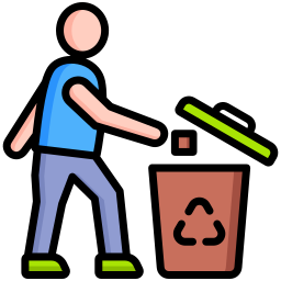 Throwing trash icon