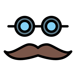 Glasses and mustache icon