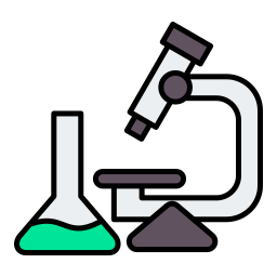 attrezzatura del laboratorio di scienze icona