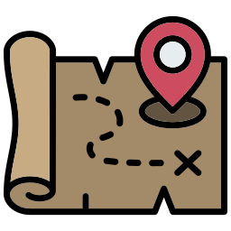 Treasure map icon