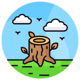 Tree stump icon