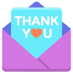 Thank you card icon