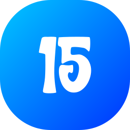 Number 15 icon