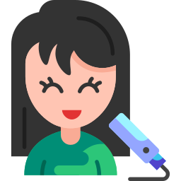 Hair straightening icon