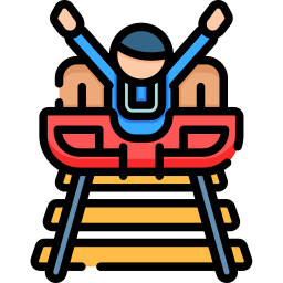 Roller coaster icon