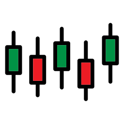 gráfico de velas Ícone