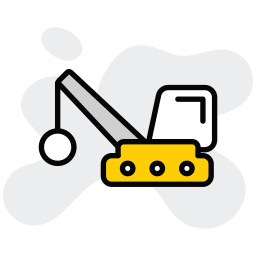 Wrecking ball crane icon