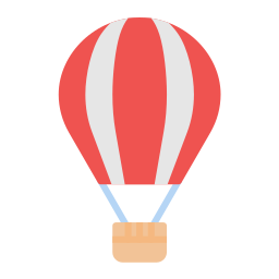 Hot air balloon icon