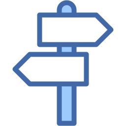 Direction sign icon