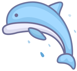 Cartoon dolphin icon