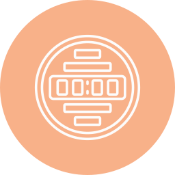 Digital alarm clock icon