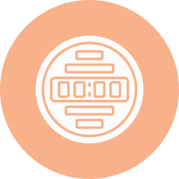 Digital alarm clock icon