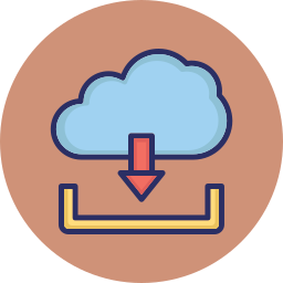 téléchargement en nuage Icône