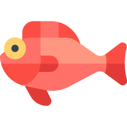 pesce rosso icona