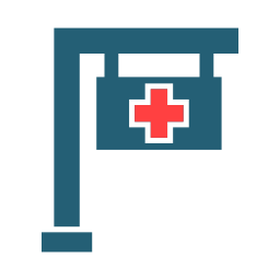 Hospital sign icon