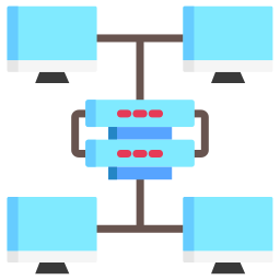 Distributed database icon