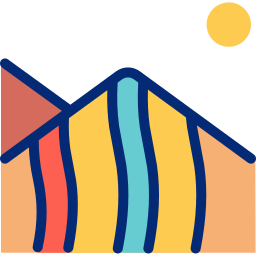 Rainbow mountain icon