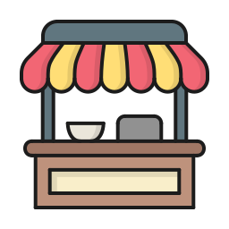 Food stand icon