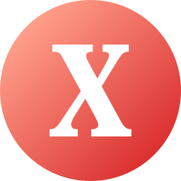 Letter x icon