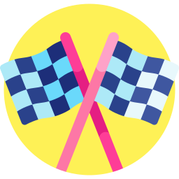 Crossed checkered flags icon