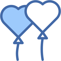 Heart balloon icon