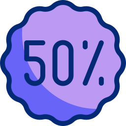 50 prozent icon