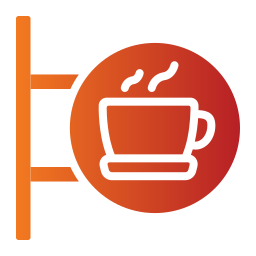 Coffee shop sign icon