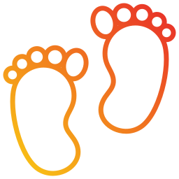 Baby feet icon