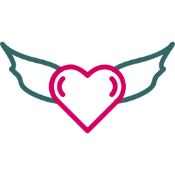 Heart wings icon