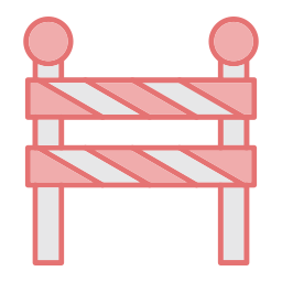 Road blockade icon