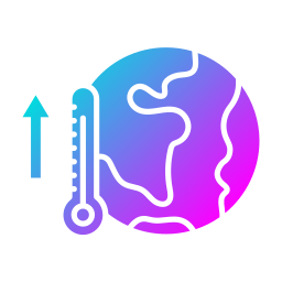 le réchauffement climatique Icône