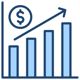crescita del profitto icona