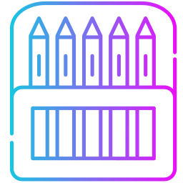 crayons de couleur Icône