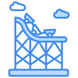 montanha russa Ícone
