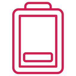 niedriger batteriestatus icon