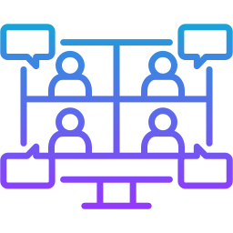 réunion en ligne Icône