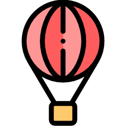 Hot air balloon icon