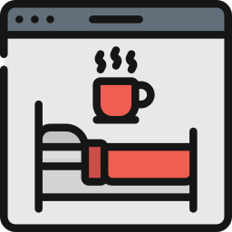 cama e café da manhã Ícone