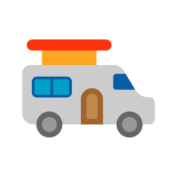 Camper van icon